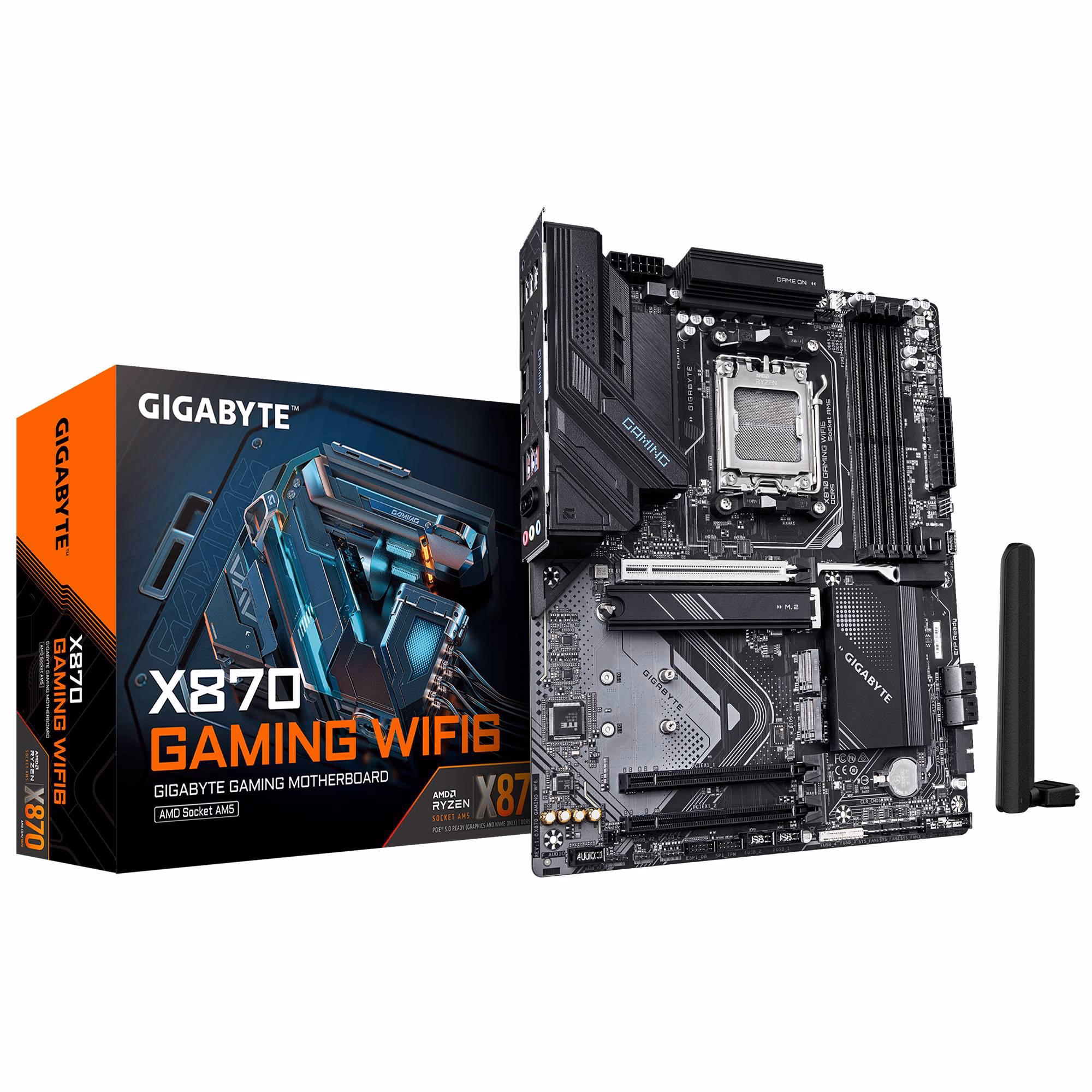 TARJETA MADRE GIGABYTE ATX X870 GAMING WF6 DDR5 - AM5, 64 GB, PARA AMD