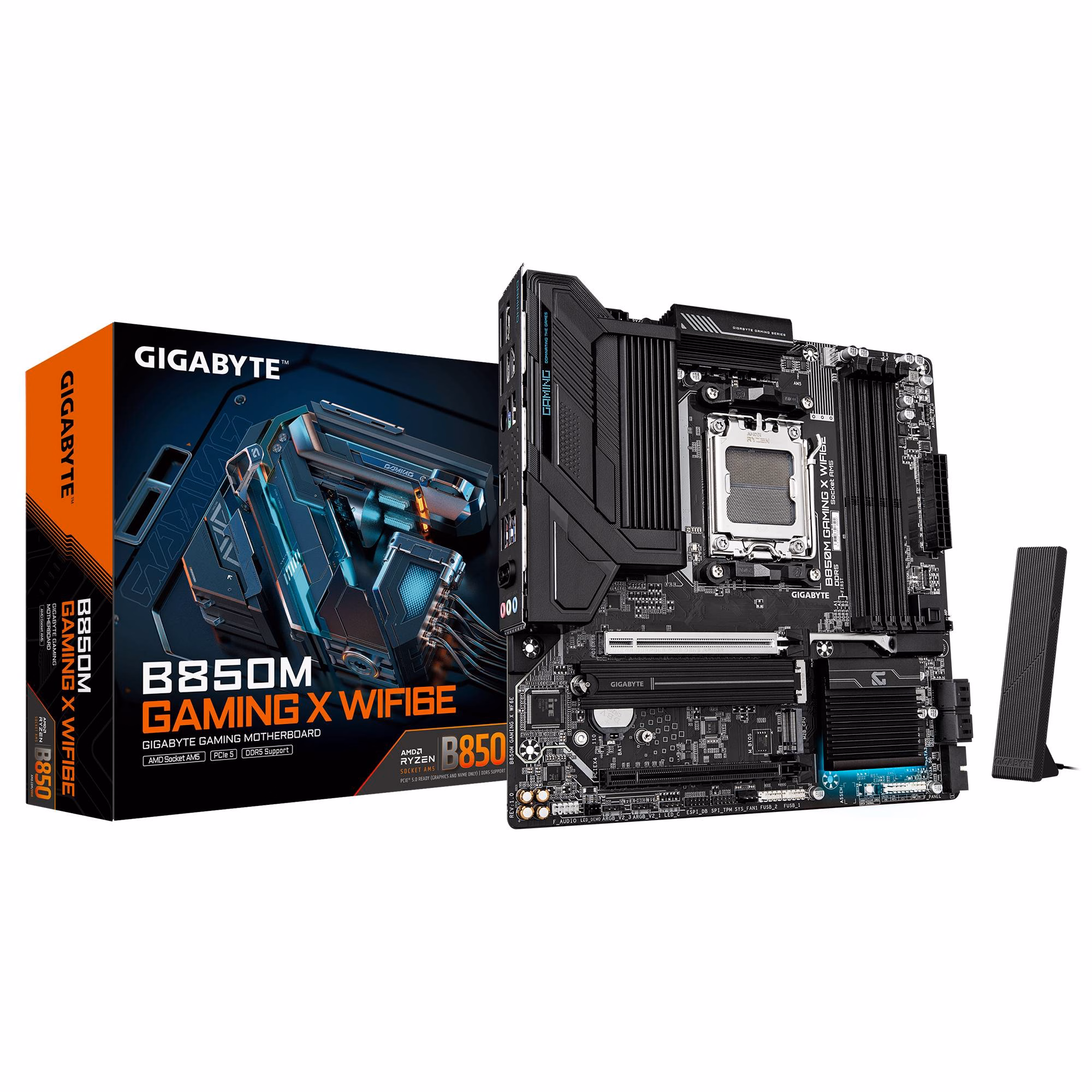 Motherboards GIGABYTE B850M GAMING X WF6E - DDR5, 256 GB, AMD, Micro ATX