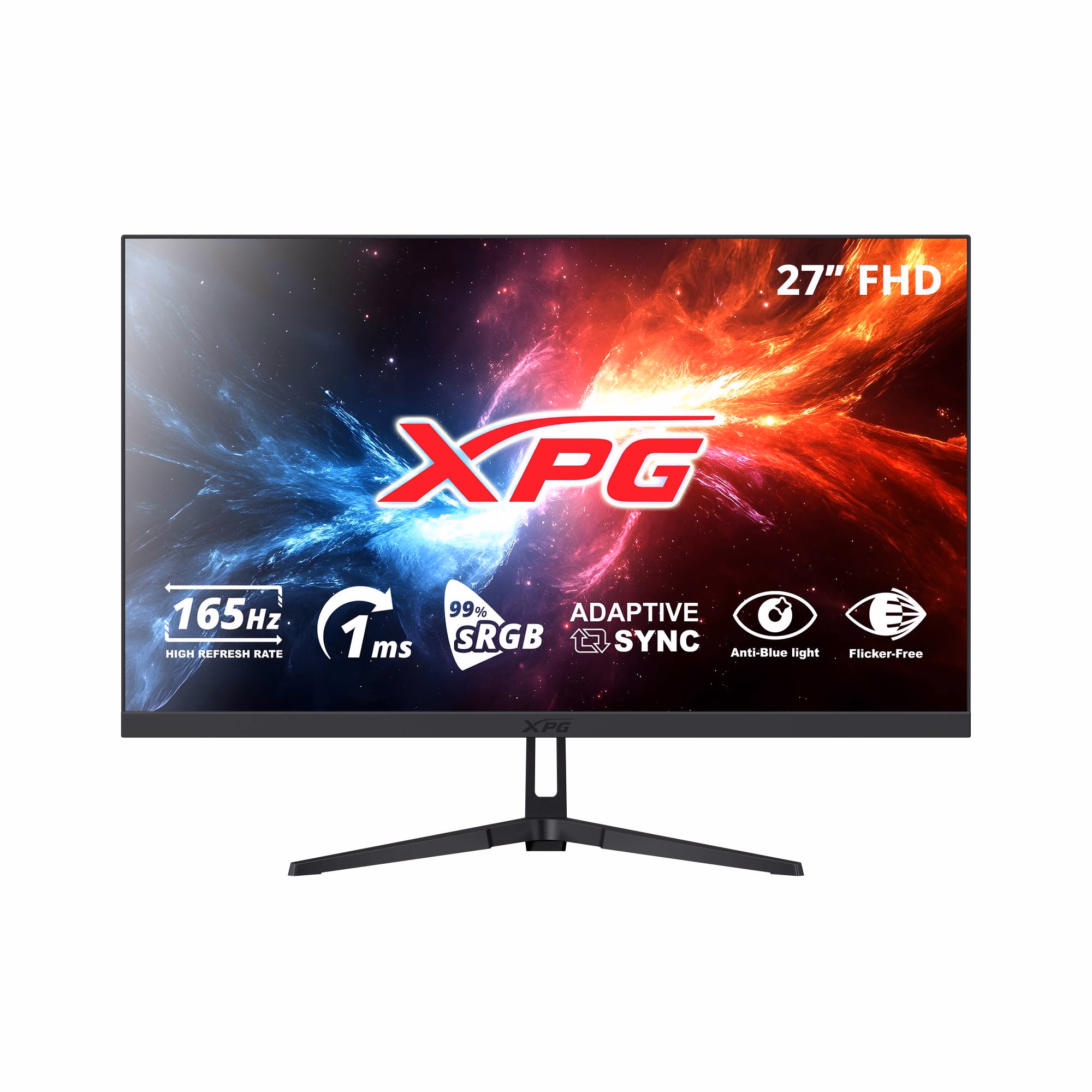 Monitor Gaming XPG 27 Pulgadas RIFT R27F6 165Hz. Resolución: 1920×1080(FHD). Respuesta: 1ms(MPRT) - Puertos: HDMI 2.0x1, Display 1.4x1. Negro. RIFT R27F6-BK