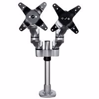 SOPORTE DE ESCRITORIO PREMIUM PARA 2 MONITORES DE HASTA 30 SOPORTE VESA DE ALTURA AJUSTABLE - MONTAJE MORDAJA/OJAL EN ESCRITORIO - PLATA - STARTECH.COM MOD. ARMDUALPS