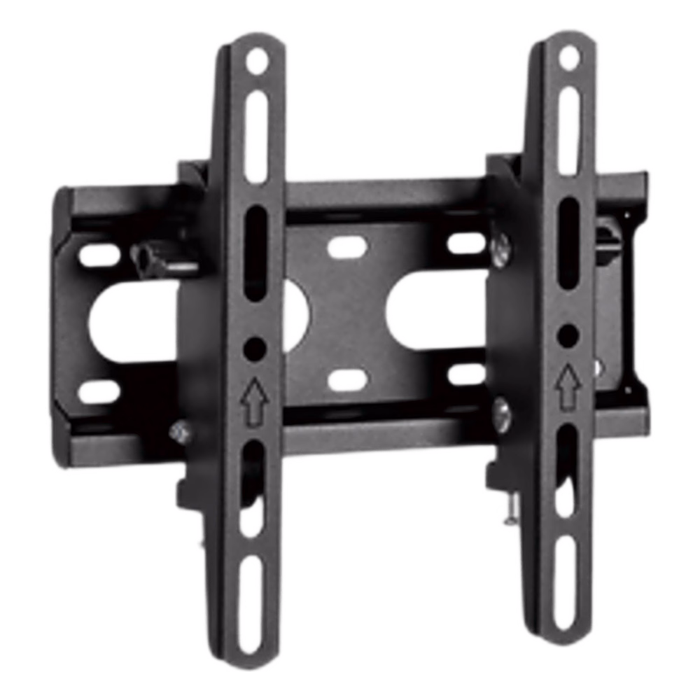 Soporte de Pared con Inclinación para monitores hasta 43"|Compatible VESA 75x75 a 200x200 | Capacidad de Carga 45 kg | Separación de la pared 53 mm | Fabricado en acero | Color Negro