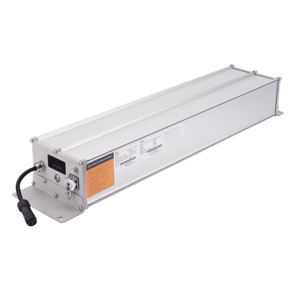 Batería de Ion-Litio para Videovigilancia 1280 Wh,  100Ah,  Controlador Incluido, Conexión Directa a Panel Solar y Salida de 12 Vcc o 24 Vcc
