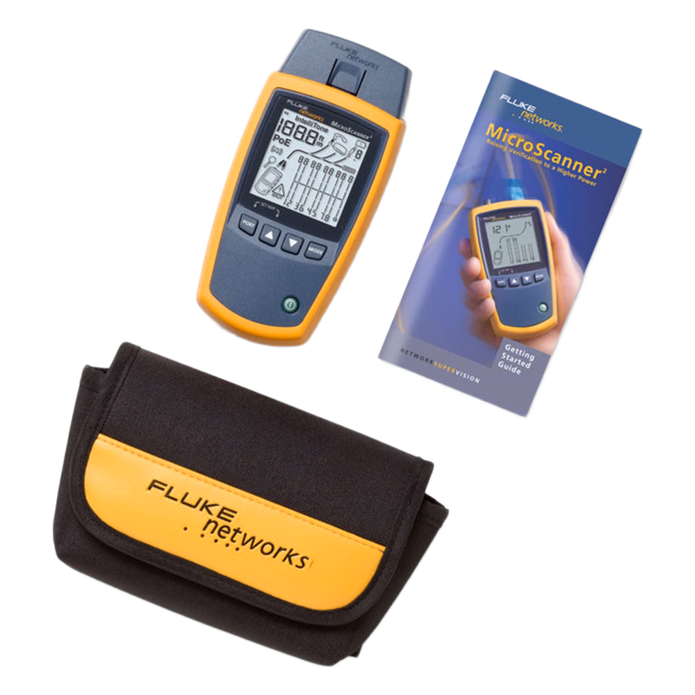 Verificador de Red MicroScanner2, para Comprobación de Redes de Voz, Datos y Video, con Pantalla LCD Retroiluminada