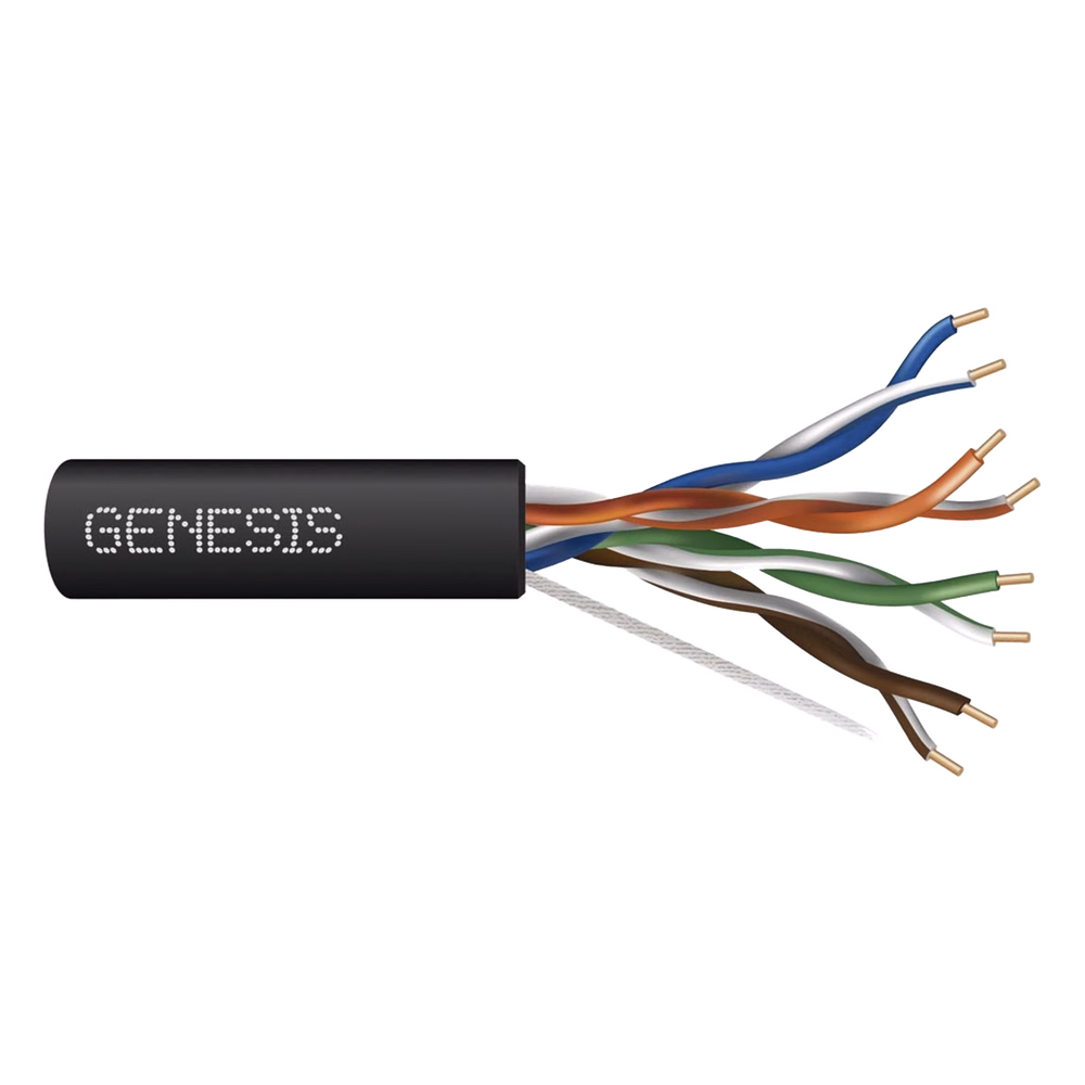 Bobina de Cable de 305 Metros (1000 Pies) UTP Cat6 RISER / Color Negro / UL, CMR SPNLS, Probado a 350 Mhz / Para Aplicaciones de CCTV, Redes de Datos, IP Megapixel, Control RS485