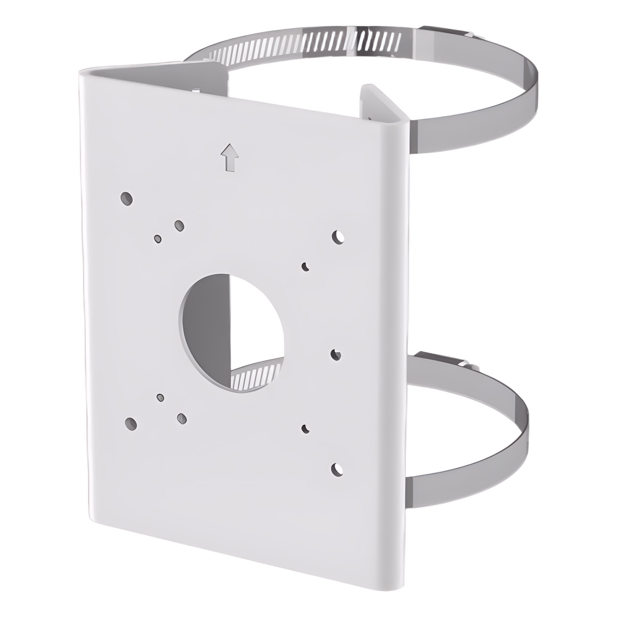 Soporte para poste de aluminio y acero inoxidable para cámaras de videovigilancia / carga máxima 4 kg / diámetro 65-152 mm