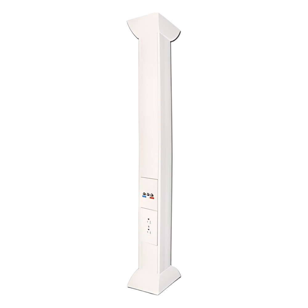Pole Blanco de 3 Metros (9.84 Pies) para Instalaciones Eléctricas, Voz y Datos, No Incluye Accesorios, Se Venden por Separado los Modelos TEK100DUPLEX (Accesorios de Fijación y Contacto Duplex) y TEK100UNI (Soporte y Tapa Universal) (13000-01000)